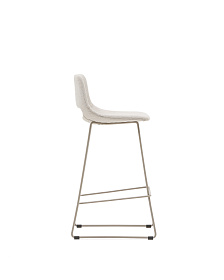 Барный стул Zahara бежевого цвета со сталью бежевого цвета