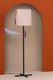 Торшер для гостиной Luang Черный/CAMEL