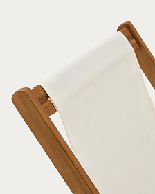 Adredna Детское складное кресло-шезлонг бежевого цвета из акации