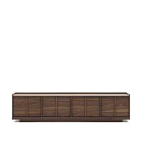 Onix Подставка под телевизор с ореховым шпоном в темной отделке, 200 x 45 см