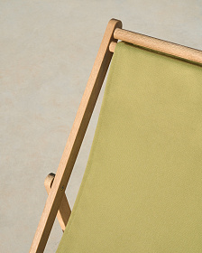 Складное кресло Vilara из акации для улицы салатового цвета