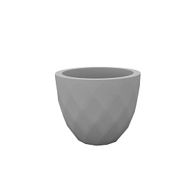 Кашпо Vases Nano матовое серо-стальное 47018A