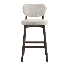 Барный стул Clemente ткань кат.5 Loop 07, итальянский орех