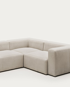 Угловой 4-х местный диван Blok 320 x 230 cm бежевый