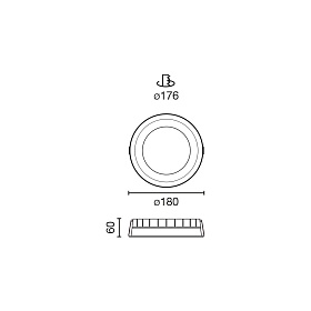 Встраиваемый светильник CROC 19W Ш180 2700-6500k 90є белый DALI