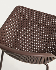 Уличный стул Quinby из коричневой стали и пластика