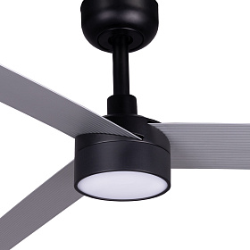 Потолочный вентилятор CRUISER XL Ш1600mm черный 3 P алюминий 18W LED CCT DIM