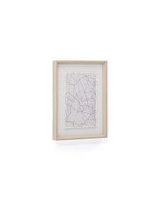 Durkan Абстрактная картина на переработанной бумаге белая 30 x 40 см