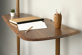 Стол письменный с полками Unica массив ореха