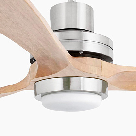 Потолочный вентилятор LANTAU XL Ш1680 DC матовый никель/сосна 3P PINO 15W TUYA
