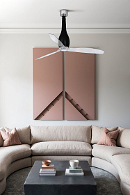 Матовый черный / прозрачный потолочный вентилятор Eterfan 128 см