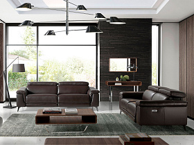 Диван 5319-3P /6051 3-х местный с реклайнером цвет CHOCOLATE