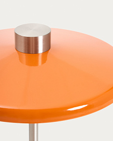Торшер Nuvira из светло-серого матового металла с оранжевым абажуром