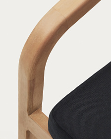 Malaret Стул из массива эвкалипта и черного шнура