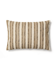 Чехол для подушки Dorevi из жаккарда в полоску цвета экрю 40 x 60 см