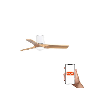 Потолочный вентилятор HEYWOOD TUB S Ш900 белый/сосна 3P LED 10W TUYA