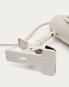 Маленькая настольная лампа Jula с зажимом из серого металла