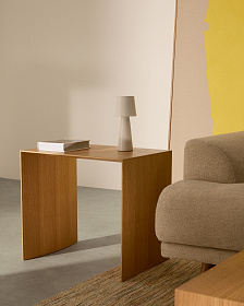 Litto Приставной столик из шпона дуба натурального цвета 55 x 40 см