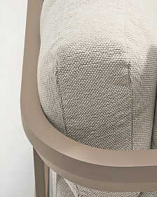 Трехместный диван Nerano из алюминия серо-коричневого цвета, 208 см