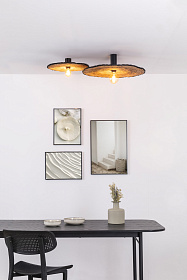 Настенный/потолочный светильник Costas 400 H70 черный/из ротанга