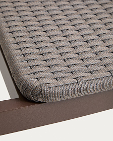 Уличный стул Erice из алюминия и шнура коричневого цвета