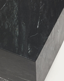 Приставной столик Sorein из черного мрамора 40 x 40 см