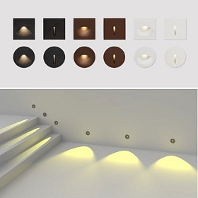 Встраиваемый светильник Bat Raund Lineal 2700K 2.2W коричневый