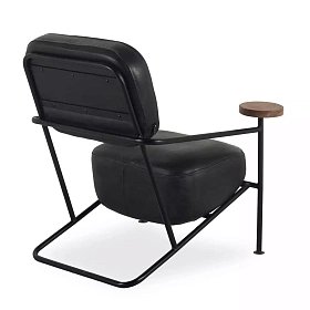 Черное кресло Seltan с подставкой