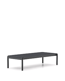 Журнальный столик Sorells из серого алюминия 63 x 149 см