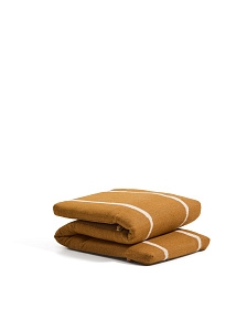 Подушка для шезлонга Daila оранжевого цвета из 100% ПЭТ с рисунком икат, 50 x 175 см