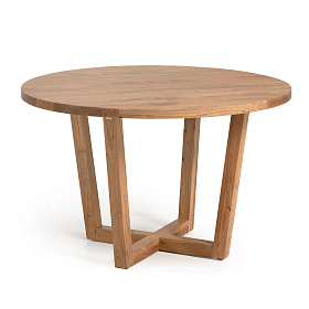 Круглый стол Nahla из массива акации с натуральной отделкой Ø 120 см