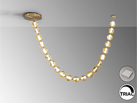 Люстра Zaria II 21L бронзовый/янтарный DIM