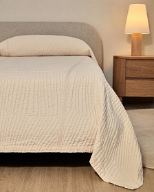 Кровать Odina из ткани букле цвета экрю 180 x 200 см