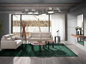 Диван 3-х местный 6138/KF098-3P-M5652 с кожаной обивкой