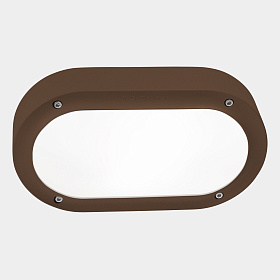 Уличный настенный светильник Basic Oval E27 15W  IP66 Коричневый