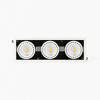 Mini Colin-3 Белый встраиваемый светильник 54-75W 2700K 56°