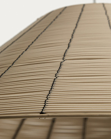 Абажур Saranella для уличного светильника из светло-серого искусственного ротанга, 70 см