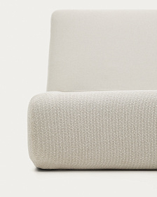 Кровать Martina со съемным чехлом из шенилла цвета экрю 160 x 200