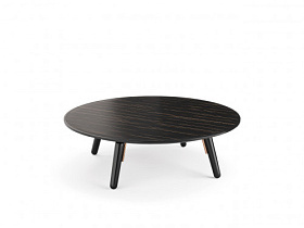 Журнальный столик Hyde 1 Ebony/lacquered legs/Copper Steel