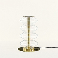 Настольная лампа Vitree золотой металл/ прозрачный плафон