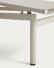 Шезлонг Lesina из серо-коричневого алюминия и текстиля цвета экрю