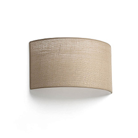 Горизонтальный круглый бра Otton R из джута 2xE27