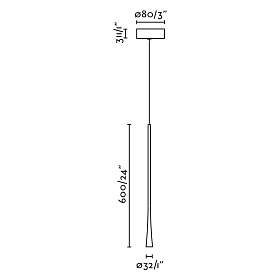 Подвесной светильник DIANA 600 коричневый LED 6W 2700K