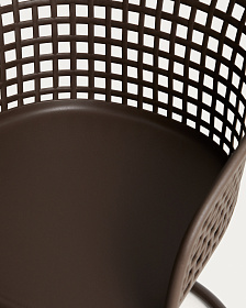 Уличный стул Tenaro из коричневого пластика и стали