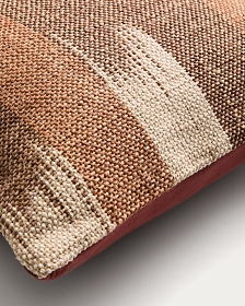 Чехол для подушки Liroda из джута с разноцветным узором икат, 60 x 60 см