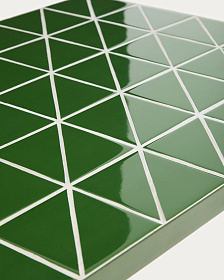 Уличный столик Maurina из зеленой стали с плиткой зеленого цвета 81 x 51 см