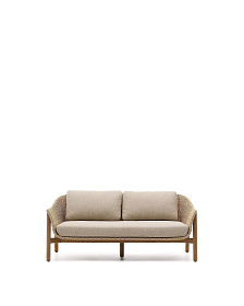 Двухместный диван Galea из тикового дерева и синтетического ротанга 170,5 см