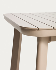 Раздвижной уличный стол Izola из алюминия с бежевой отделкой, 220 (280) x 100 см