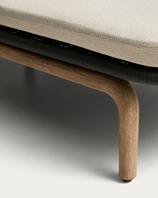 Шезлонг Alipa из массива акации и веревки темно-серого цвета