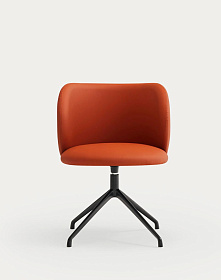 Поворотный стул Mogi терракотовый с черными ножками